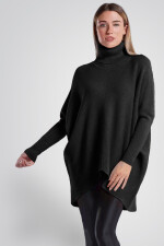 Oversized langer Rollkragenpullover Damen...