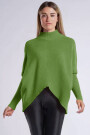 Oversized Rippstrick Pullover Damen Fledermausärmel Stehkragen