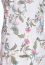 Leinenkleid knielang mit Blumenmuster kurzarm