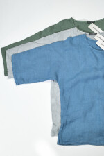 Leinen Tunika Damen Große Größen Fledermaus Leinenbluse