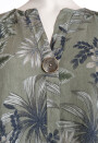 Blusentunika Leinen mit 3/4-Arm Blumenmuster
