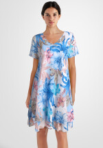 Geblümtes Georgette-Sommerkleid mit Volants