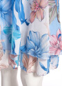 Geblümtes Georgette-Sommerkleid mit Volants