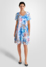 Geblümtes Georgette-Sommerkleid mit Volants