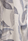 Leinenkleid knielang mit Blattmuster kurzarm Beige 38 (M)