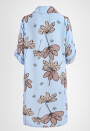 Hemdblusenkleid mit Turn-Up-Ärmel und Allover-Print