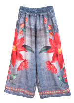 Marlenehose in Jeans-Optik mit weitem Bein