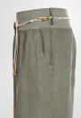 Leinenhose Schlupfhose mit weitem Bein und Gürtel
