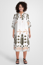 Weites Sommerkleid wadenlang kurzarm