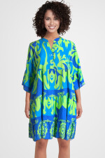 Tunikakleid Boho-Kleid mit V-Ausschnitt