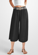 Culotte Sommerhose in 7/8-Länge mit Gürtel...