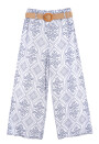 Weite Palazzohose mit Gürtel