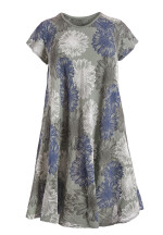 Baumwollkleid mit Blumenmuster kurzarm
