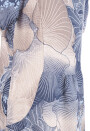 Leinenkleid mit kurzen Ärmeln knielang Blumenmuster