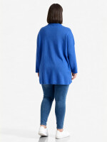 Stricktunika mit Rollkragen Royalblau One Size (42-46)