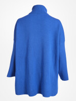 Stricktunika mit Rollkragen Royalblau One Size (42-46)