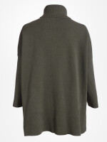Stricktunika mit Rollkragen Khaki One Size (42-46)