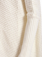 Oversized Grobstrick-Pullover mit V-Ausschnitt