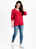 V-Ausschnitt-Pullover Langarm