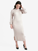 Maxikleid Strickkleid mit seitlichem Schlitz