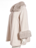 Elegante Jacke mit Fellimitatkragen