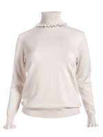 Rollkragenpullover mit Volants