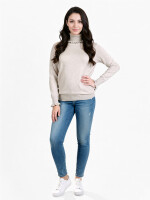 Rollkragenpullover mit Volants