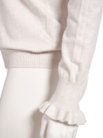 Rollkragenpullover mit Volants