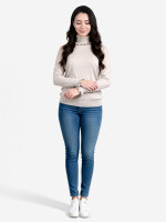 Rollkragenpullover mit Volants