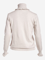 Rollkragenpullover mit Volants