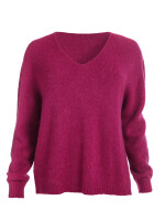 V-Ausschnitt-Pullover aus Alpaka-Wollmix