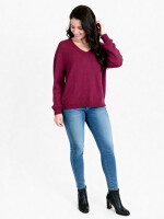 V-Ausschnitt-Pullover aus Alpaka-Wollmix