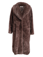 Flauschiger Midi-Mantel aus Fellimitat