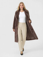 Flauschiger Midi-Mantel aus Fellimitat