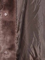 Flauschiger Midi-Mantel aus Fellimitat