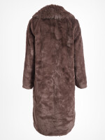 Flauschiger Midi-Mantel aus Fellimitat