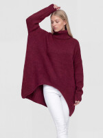 Extrem-Oversized Rollkragenpullover im Vokuhila-Schnitt