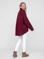 Extrem-Oversized Rollkragenpullover im Vokuhila-Schnitt