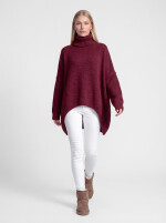 Extrem-Oversized Rollkragenpullover im Vokuhila-Schnitt