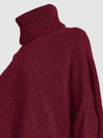 Extrem-Oversized Rollkragenpullover im Vokuhila-Schnitt