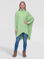 Oversized langer Rollkragenpullover Fledermausärmel Vokuhila