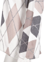 Rundhals-Pullover mit Rautenmuster