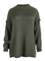Oversize Pullover Grobstrick mit Rundhalsausschnitt