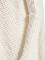 Oversize Grobstrick-Pullover mit V-Ausschnitt