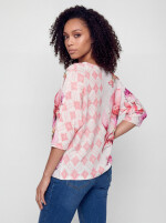 Fledermauspullover mit Blumen-Allover-Print