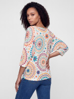 Fledermauspullover mit Mandala-Muster