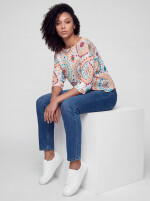 Fledermauspullover mit Mandala-Muster