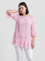 Romantische A-Linien-Tunika mit Volant