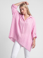 XXL-Oversized-Bluse mit glänzender Struktur