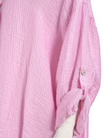 XXL-Oversized-Bluse mit glänzender Struktur